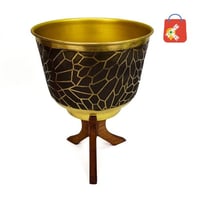 مركن ستانلس ستيل هندي لون ذهبي