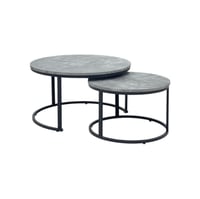 طاولتين متداخلة دائرية خشب