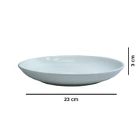 وعاء تقديم سيراميك أبيض دائري