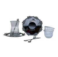 اطقم قهوه وشاي ستيل وردة