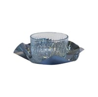 وعاء تقديم دائري مع صحن ستيل