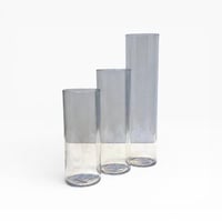 فازة بلاستيك شفاف