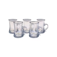 طقم بيالات شاي زجاج 5 قطع 100 ملل