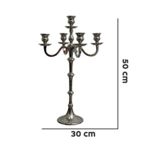 شمعدان هندي ستيل فضي