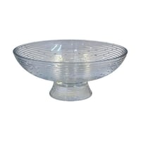 صحن زجاج للضيافة بقاعدة