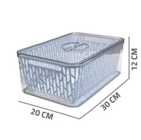 علب بلاستيك شفاف بغطاء مستطيلة مع مصفاة