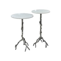 طاولة رخام قاعدة شجرة حديد