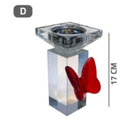 مبخرة زجاج مع فراشة
