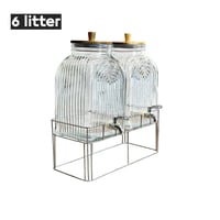 جيك عصير زجاج مزدزج بحنفية وستاند