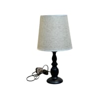 ابجورة طاولة لونين اسود بيج