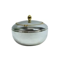 تمرية ستانلس ستيل فضي مذهّب