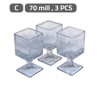 اطقم كاسات كريستال بالقاعدة