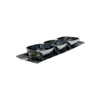 طقم ضيافة ثلاثي ستيل مع طوفرية