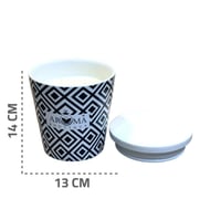 شموع معطره اروما BLACK WHITE مع غطاء