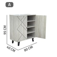 دولاب احذيه صغير خشب بابين