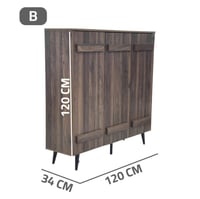 دواليب احذيه 3 أبواب خشب