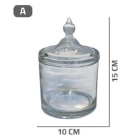 تمرية للتمور زجاجية بغطاء