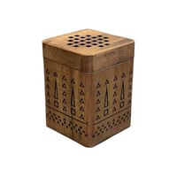 مبخرة خشبية مثلثات نحت يدوي مغناطيس