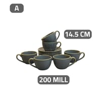 طقم أكواب سيراميك 6 أشخاص