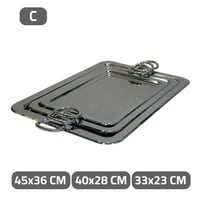 طقم صواني ستانلس ستيل