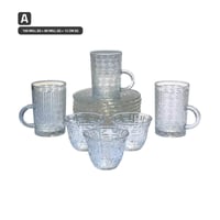 طقم ضيافة شاي وقهوة زجاج