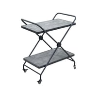 عربة تقديم ضيافة خشب رفين