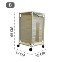 سلة غسيل قماش بعجلات