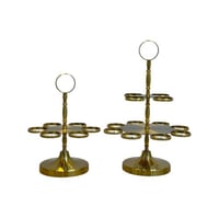 حامل فناجيل ذهبي كامل بنقشة