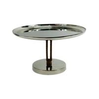 ستاند تقديم ستانلس ستيل جلد بني دائري