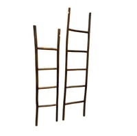 سلم خشب طبيعي