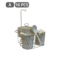 طقم شوربة سيراميك 16 قطعة بالحامل