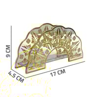 حامل مناديل مقوس اكريلك بنقشة