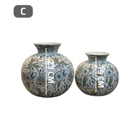 فازة سيراميك أبيض ملون