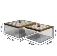 عبلة اكريلك بغطاء خشب