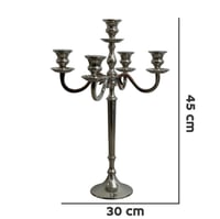 شمعدان هندي ستيل فضي