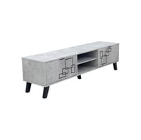 طاولة تلفاز بلازما خشب نقشة مربعات