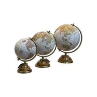 مجسم كرة أرضية خشب مع حديد