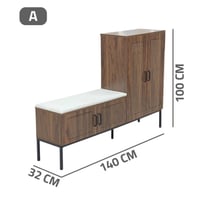 دولاب احذية بمقعد