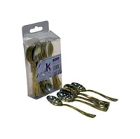 ملاعق بلاستيك ذهبي 24 قطعة