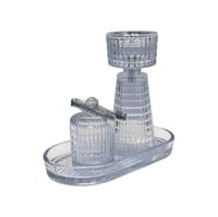 طقم مبخرة مع صينية زجاج