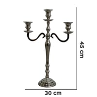 شمعدان هندي ستيل فضي