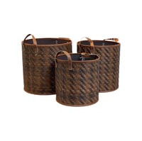 سلة خوص طبيعية