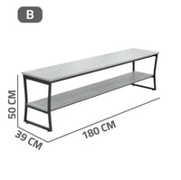 طاولات شاشات تلفزيون خشب رفين 180 سم