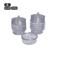 وعاء حلا بلاستيك شفاف بغطاء