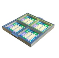 طقم تقديم خشب مربع خمس قطع