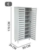 دولاب أحذية خشب بابين مرتفع