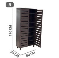 دولاب أحذية خشب بابين مرتفع