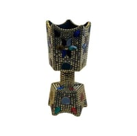 مبخرة مزينة بفصوص معدنية ذهبية