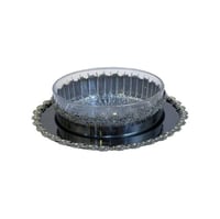 صحون زجاج ضيافة بطوفرية ستيل فاخرة