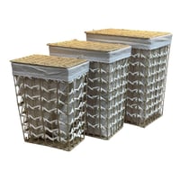 سلة غسيل مربعة بغطاء